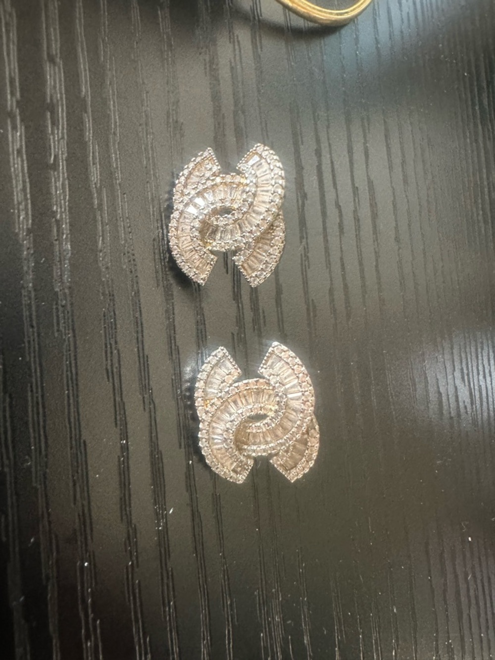 Silver Crystal Knot Stud Earrings - Elegant Women's Accessories